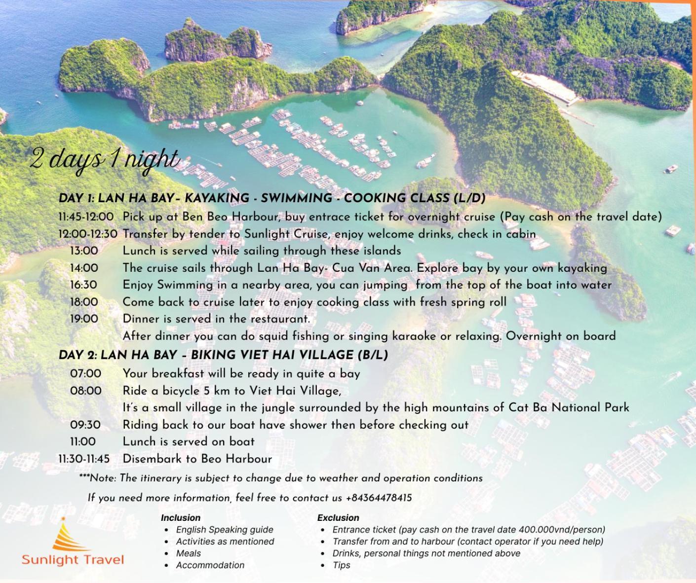 Sunlight Boutique Cruise - Cat Ba Island Ha Long Exterior foto